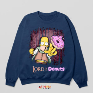 Fantasy Homer Lord of the Donuts Navy Sweatshirt