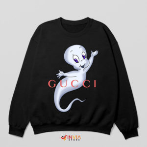 Fashion Ghost Casper Cartoon Black Sweatshirt