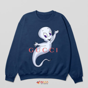 Fashion Ghost Casper Cartoon Navy Sweatshirt