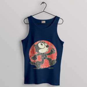 Feline Elegance Felix The Cat 1919 Navy Tank Top