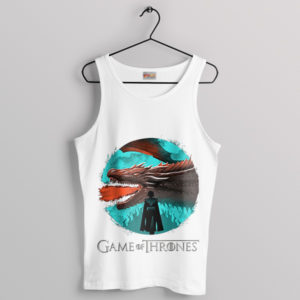 Fierce Flames Dracarys Dragon GOT White Tank Top