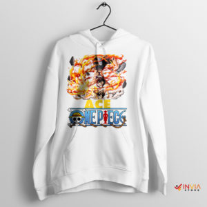 Fire Fist Fashion One Piece Ace White Hoodie
