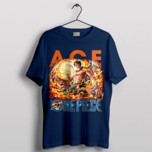 Flames of Justice Ace's Fire Sword Navy T-Shirt
