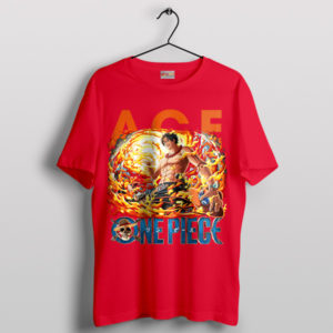 Flames of Justice Ace's Fire Sword Red T-Shirt