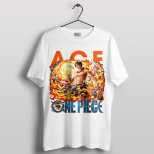 Flames of Justice Ace's Fire Sword White T-Shirt