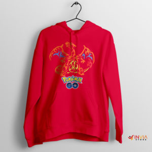 Flaming Fury Charizard Pokemon Fire Red Hoodie