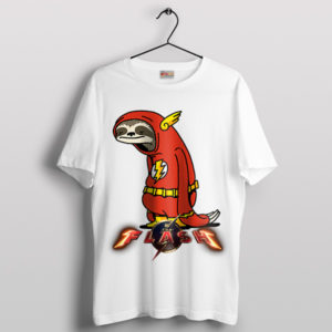Flash in Slow-Mo Sloth the Speedster White T-Shirt