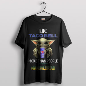 Flavorful Force Baby Yoda Taco Bell Black T-Shirt