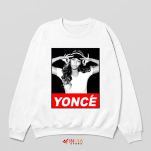 Flawless Queen Yoncé Tribute White Sweatshirt