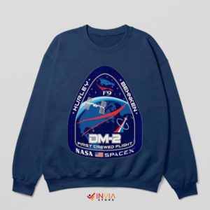 Flight Fan Costume Crew NASA SpaceX Navy Sweatshirt