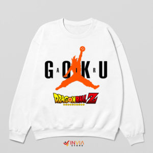 Flight of the Goku Air Jordan White Sweatshirt