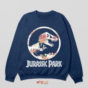 Floral Fossils Jurassic Park Emblem Navy Sweatshirt