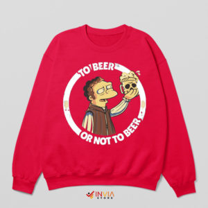 Foam of Wisdom Homer's To Beer Red Sweatshirt