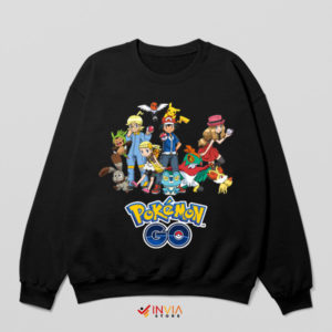 Friendship Ash Pokemon Squad Black Sweatshirt