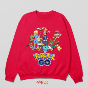 Friendship Ash Pokemon Squad Red Sweatshirt