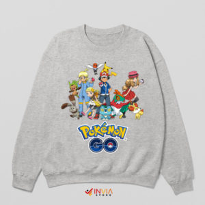 Friendship Ash Pokemon Squad Sport Grey Sweatshirt