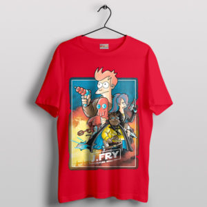 Futurama Wars A Galactic Parody Red T-Shirt