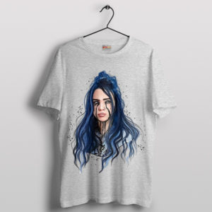 Future AI Art Tribute to Billie Eilish Sport Grey T-Shirt