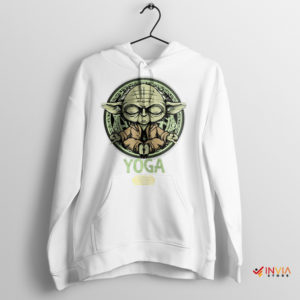 Galactic Guru Yoda's YOGA Wisdom White Hoodie