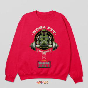 Galactic Gym Mandalorian Boba Fit Red Sweatshirt