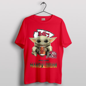 Galactic KC Chiefs Baby Yoda Star Wars Red T-Shirt