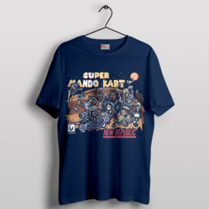 Galactic Kart Grand Prix Mario x Mando Navy T-Shirt