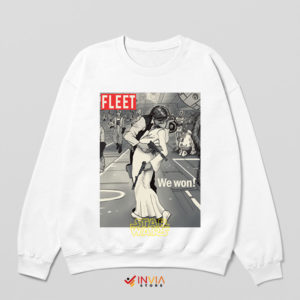 Galactic Love Affair Han and Leia White Sweatshirt