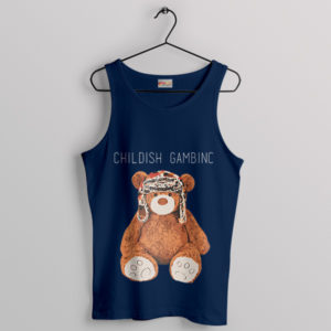 Gambino's Childish Cute Teddy Bear Navy Tank Top