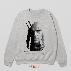 Geralt's Intensity Cavill Poster Art Sport Grey Sweatshirt