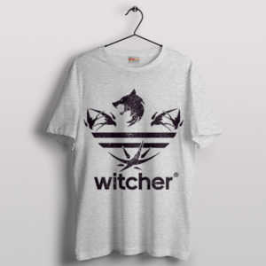 Geralt's Stride Witcher Adidas Art Sport Grey T-Shirt