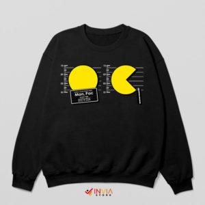 Ghost Chaser Pac-Man's Mugshot Black Sweatshirt