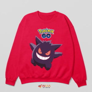Ghostly Gengar Pokemon GO Game Red Sweatshirt