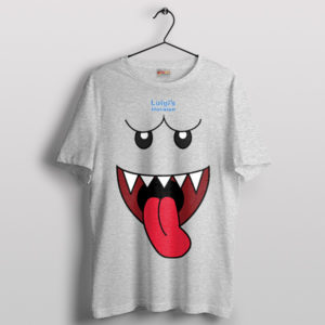 Ghostly Luigi's Mansion King Boo Face Sport Grey T-Shirt