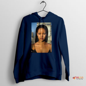 Glamour Rihanna's Fenty Face Navy Hoodie