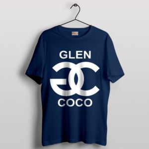 Glen Coco Glam Mean Girls Fashion Navy T-Shirt
