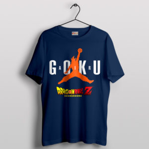 Goku's Super Saiyan God Air Jordan Navy T-Shirt