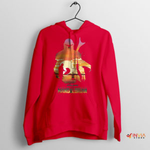 Golden Galaxy Guardians Mando and Child Red Hoodie