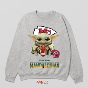 Grogu Touchdown Kansas City Chiefs Sport Grey Sweatshirt