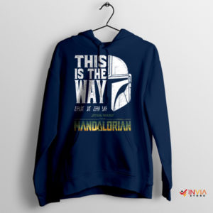 Guardian of the Code Mandalorian Helmet Navy Hoodie