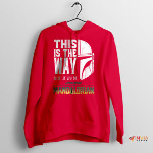 Guardian of the Code Mandalorian Helmet Red Hoodie