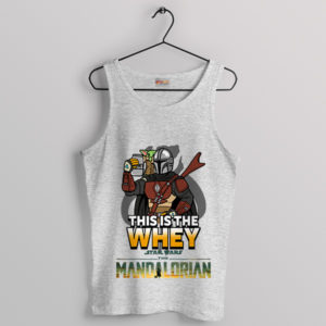 Gym Wars Mando Mando This is the Whey Sport Grey Tank Top