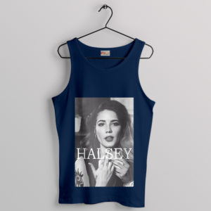 Halsey's Without Me Tour Nostalgia Navy Tank Top