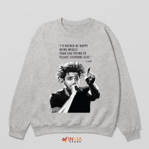 Happiness in Authenticity J Cole Sport Grey Sweatshirt
