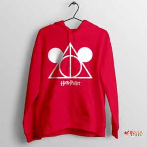 Harry Potter Deathly Hallows x Mickey Red Hoodie