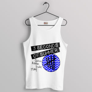 Heartbeat Hues 5SOS Youngblood White Tank Top