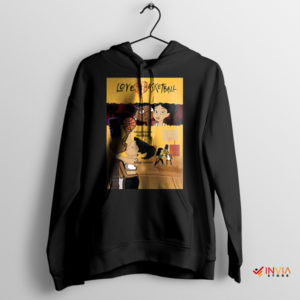 Heartbeat on the Court Love Basketball Black Hoodie