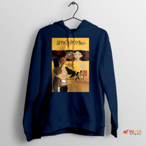 Heartbeat on the Court Love Basketball Navy Hoodie