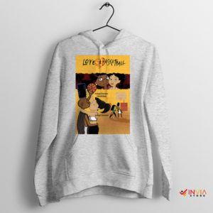 Heartbeat on the Court Love Basketball Sport Grey Hoodie