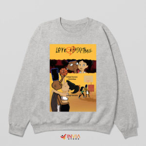 Hoops of Hearts Love And Basketball Sport Grey Sweatshirt