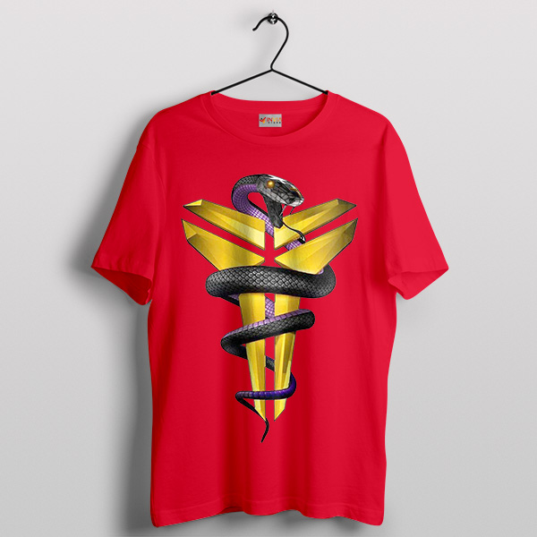 Iconic Fangs Kobe Venomous Snake Symbol Red T-Shirt